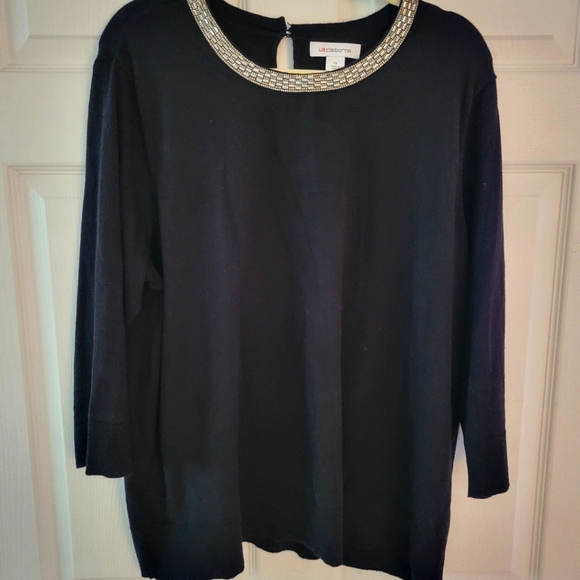 NWOT Liz Claiborne Sweater blouse 1x - Picture 1 of 4